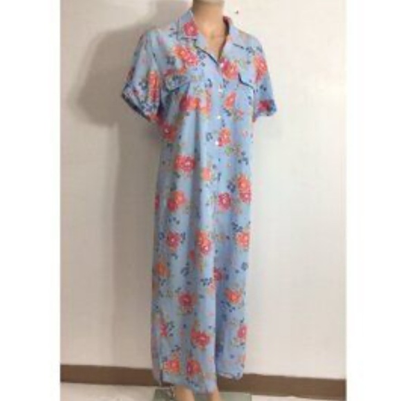VTG Y2K 90’s LIZ CLAIBORNE FLORAL Crazy Horse SZ 10 Petite Shirt Dress Modest - Picture 3 of 13